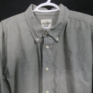 Y2K - OLD NAVY San Francisco New York | XL - extra large | Grey Button-Up Shirt